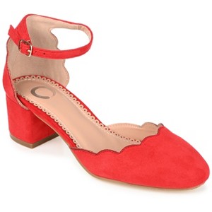 Journee Collection Women's Edna Wide Width Round Toe Low Block Heel Pumps - 1 of 4