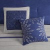 Gulches 7 PC Pieced Faux Suede Comforter Set Blue Cal King - 2 of 4