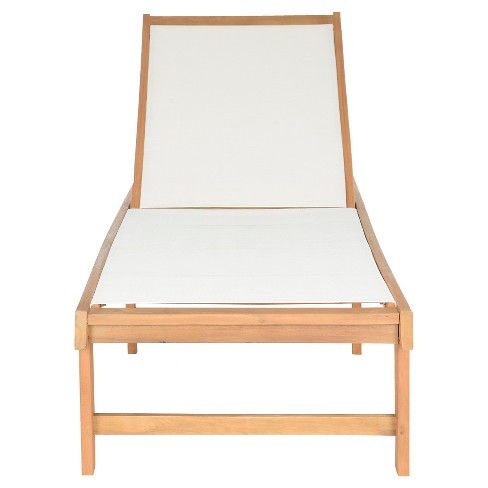 Maddalena Wood Patio Chaise Safavieh Target