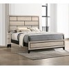 Okak Twin/Full/Queen Cotemporary Platform Bed Frame Panel Low-profile Bed with Geometric Design Headboard Strong Wood Slats Easy to Assemble - 2 of 4