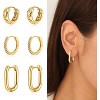 Gold Chunky Hoop Earrings Set for Women, 14K Gold Plated Twisted Huggie Hoop Earring Thick Open Lightweight Chunky Hoop - 2 of 4