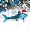 Shark with Santa Hat Glass Christmas Ornament| OrnamentallyYou - 4 of 4