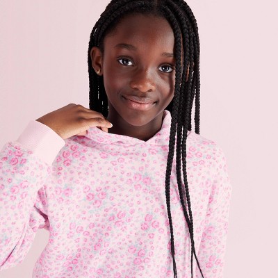 LoveShackFancy x Target Girls' Sophia Roseheart French Terry Hooded Sweatshirt - LoveShackFancy x Target Rose Pink XXL — фото 4