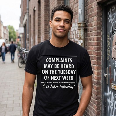 Мужские футболки Crazy Dog T-Shirts, Inc. Mens T Shirt Complaints May Be Heard On The Tuesday Of Next Week Tee For Men - Crazy Dog Men's T Shirt for Sarcastic Gift Black XXL — фото 3