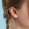 EVERLY JEWELRY | Sterling Silver Cubic Zirconia Red Enamel Butterfly Drop Earrings - 3 of 4