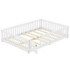 Sapphtopaz Floor Bed for Kids with Sturdy Safety Guardrails and Door, Wood Kids Floor Bed Frame for Children's Playroom, Bedroom - 2 of 4