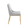 Meridian Furniture,Haines Linen Textured Polyester Fabric Dining Chair - 4 of 4