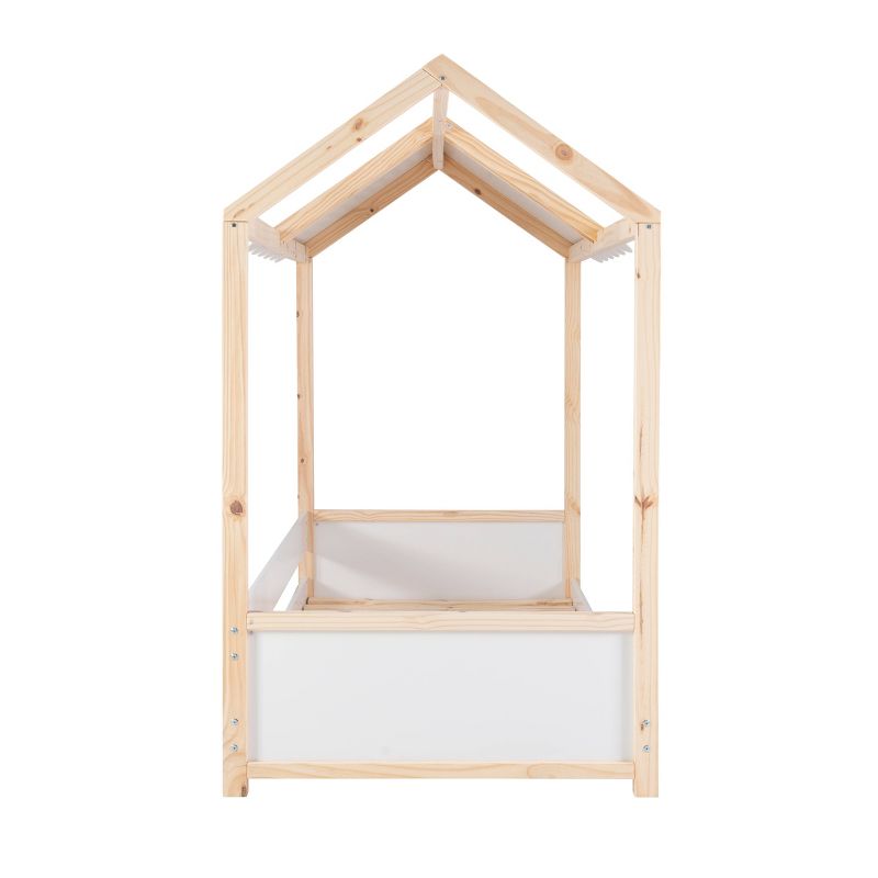 Melbourne Modern White and Natural Solid Wood Finish Kids&#39; Playhouse Bed - Powell, 5 of 16