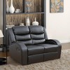 MAYEERTY Power Reclining Loveseat Sofa, Electric 2-Seat Faux Leather Recliner with Adjustable Backrests for Living Room, Black - 2 of 4