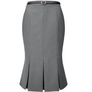 Hobemty Women's Elegant Below Knee Length Fishtail Skirt with Belt - 1 of 4