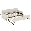 NicBex Twin Daybed with Trundle Upholstered Daybed Frame with Erectable Trundle and USB Charging for Apartment - 2 of 4