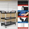 3-Shelf Rolling Utility Cart, Service Cart Push Cart 500 Lbs - 4 of 4
