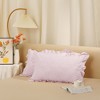 Unique Bargains Single Layer Wide Ruffles Envelope Closure Pillowcases 2 Pcs - 2 of 4