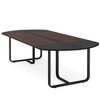 Resenkos Dining Table, Living Room Table,70.86" Oval Dining Table, Modern Kitchen Table for for 6-8 People,Black Brown - 4 of 4