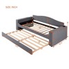 Twin/Full Size Upholstered Daybed with Storage Armrests, Trundle and Latest Integrated Bluetooth Audio System - ModernLuxe - 3 of 4