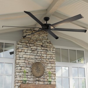 Urban Ambiance Luxury Industrial Indoor or Outdoor Ceiling Fan,  15.5"H x 96"W,  Midnight Black, UHP9131 - 1 of 4
