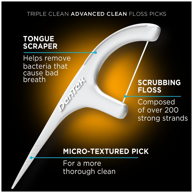 DenTek Triple Clean Floss Picks for Tight Teeth, 5 of 9