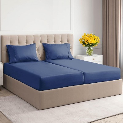 100% Cotton 400 Thread Count 4 Piece Sheet Set - Soft & Cozy Sateen Bed Sheets - CGK Linens