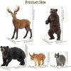 12-Piece North American Forest Animal Figurines Set, Includes Moose, Wolf, Bear and Eagle for Educational Play - 2 of 4