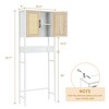 Over The Toilet Storage Cabinet with Rattan Door, Bathroom above Toilet Storage Cabinet with Adjustable Shelves, Large Capacity Bathroom Organizer - 2 of 4