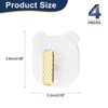 Unique Bargains Plastic Bear Shape Self-Adhesive Bathroom Kitchen Wall Hooks 4 Pcs - 2 of 3