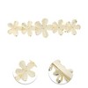 Unique Bargains Flower French Barrette Hair Clips Gold Tone Beige 1 Pc - image 3 of 4