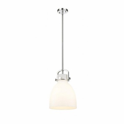 Newton Bell - 1 Light Stem Hung Pendant In Industrial Style-16.75 Inches Tall and 10 Inches Wide