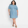 Women's Corset Denim Mini A-Line Dress - Future Collective Medium Wash - 3 of 3