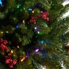 Nearly Natural 4-ft Holiday Artificial Christmas Plant Pre-Lit and Glittered on Pedestal with 150 Multicolored LED lights - 3 of 4