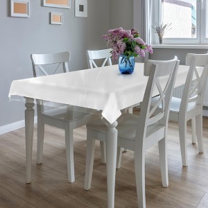 Covers&All Transparent Tablecloth Covers, Clear Heavy Duty Protectors 8 mil 200 GSM 6 oz, Clear, 54 in x 78 in inches - 1 of 4