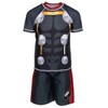 Marvel Avengers Spider-Man Captain America Hulk Iron Man Pullover Rash Guard & Swim Trunks Outfit Set Toddler to Big Kid - 3 of 4