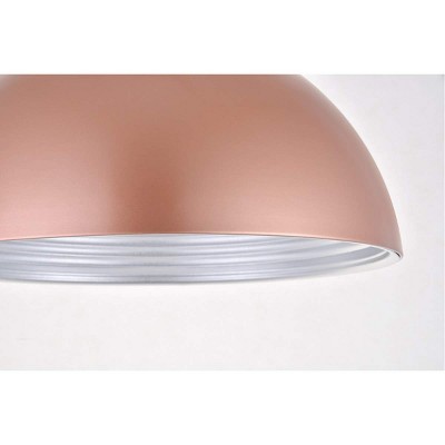 Honey Gold Aluminum Teardrop Pendant Light, 15.5"