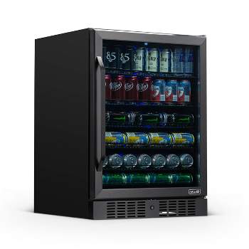 Newair 24" Built-in or Freestanding 177 Can Beverage Fridge with Precision Digital Thermostat, Adjustable Shelves