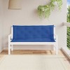 vidaXL Indoor/Outdoor Bench Cushions 2 pcs, Non-slip, Water-Repellent, Blue 59.1"x19.7"x2.8" - 4 of 4
