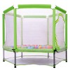 55'' Toddlers Trampoline with Safety Enclosure Net and Balls, Indoor Outdoor Mini Trampoline for Kids - 3 of 4