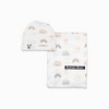 Bellabu Bear Baby Rainbows Bamboo Swaddle & Beanie Set - 2 of 4