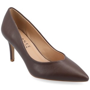 Journee Collection Women's Gabriella Narrow Width SuperNatural Shades Slip On Pointed Toe Pumps - 1 of 4