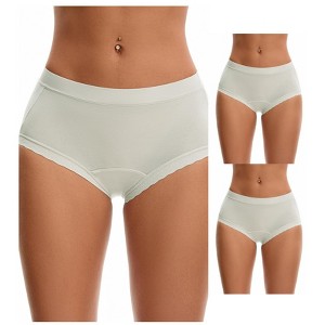 INSPIRE CHIC Women's High Rise Modal Full Coverage Soft Briefs Underwear 3 Packs - 1 of 4