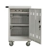 Gulches 30+2 Bay Mobile School Charging Cart White Steel Station for Chromebooks Tablets Laptops with Power Strip, Locking Casters - 2 of 4