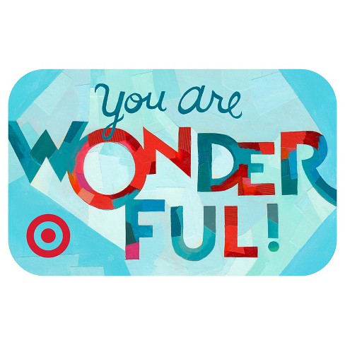 You Are Wonderful Digital Exclusive Target Giftcard $25 : Target