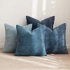 Attop Pack of 4 Couch Throw Pillow Covers 18x18 Inch Neutral Blue Soft Decorative Chenille Pillow Covers Farmhouse Accent Cushion Covers - 3 of 4