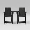 Moore 3pc POLYWOOD Patio Counter Chair Set with Connecting Table - Threshold™ - image 3 of 4