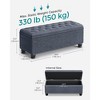 SONGMICS Storage Ottoman Bench Long Bed End Stool with Storage 330.6 lb Load Capacity Solid Wood Legs - 4 of 4