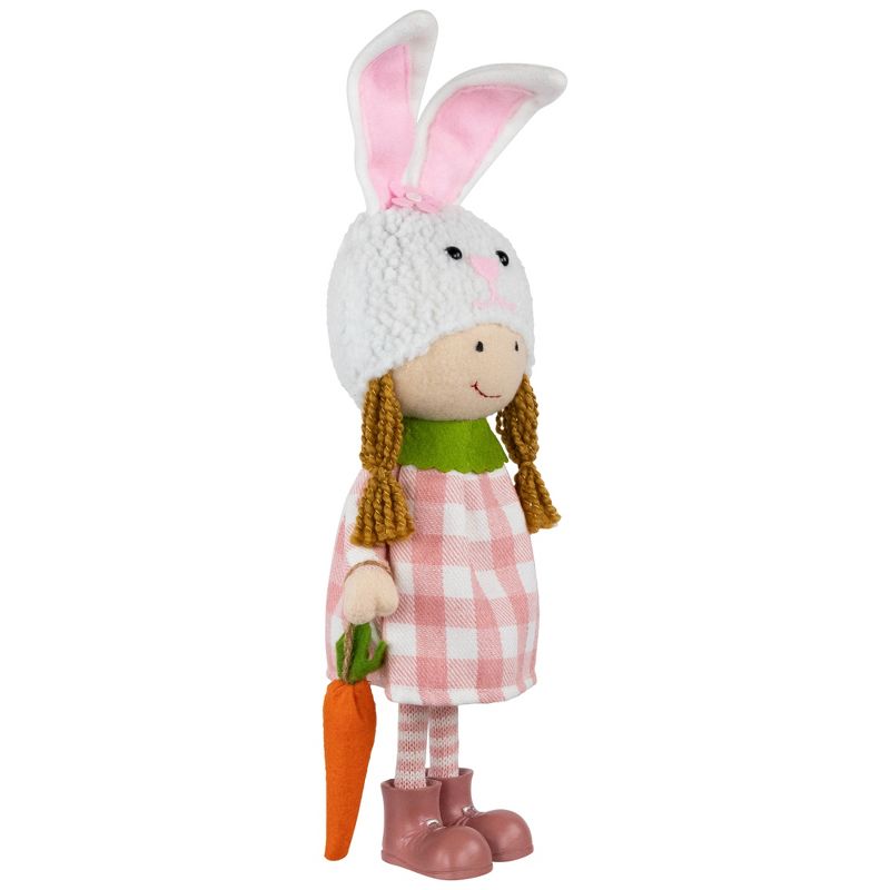 Northlight Girl in Bunny Hat Standing Easter Figurine - 13" - Pink and White, 4 of 6
