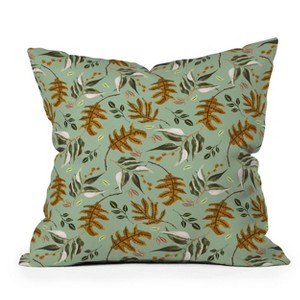 16"x16" Marta Barragan Camarasa Fall leaves Square Throw Pillow - Deny Designs: Abstract Design, Indoor Polyester Fill - 1 of 4