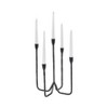 Metal Taper Candle Holder - Modern Forged Iron Candelabra, Minimalist Design - Arm Holder for Home, Office, Dining Table & Bedroom Decor -16" Black - 2 of 4