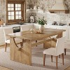 Lantine Farmhouse Dining Table for 4-6 People, 63" Large Rectangular Kitchen Dining Room Table for Kitchen Living Room, Rustic Brown - 4 of 4