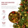 Best Choice Products Pre-Lit Pre-Decorated Holiday Spruce Christmas Tree w/ Tips, Lights, Metal Base - 3 of 4