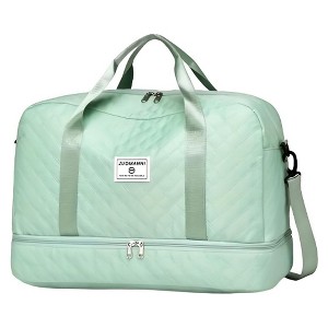 Travel Duffle Bag, Waterproof Weekender Carry On Tote Bags for Women, Sport Gym Bag for Men, Crossbody Bag, Overnight Luggage Bag with Trolley Sleeve - 1 of 4