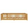 Twin Size Kids Floor Bed, Safety Guardrails, Functional Door, Pine Wood Frame, Low Profile Design,Natural -- Frevyn - 4 of 4